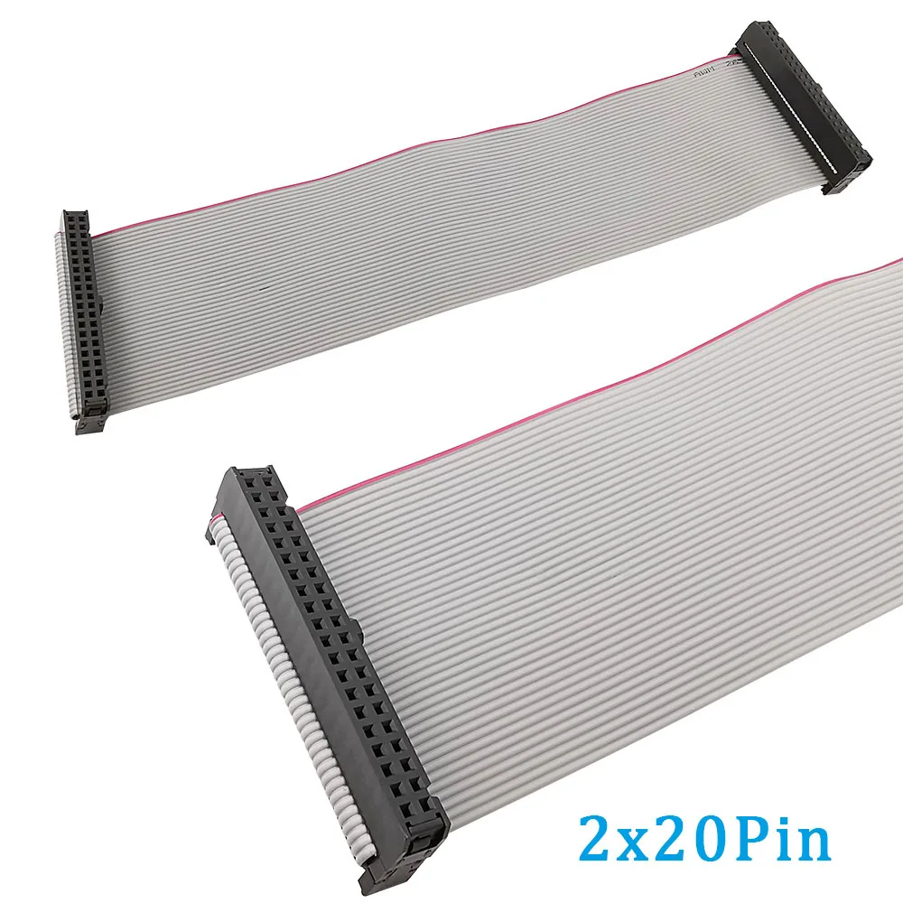 1Pcs 2.54mm 피치 JTAG ISP 회색 플랫 리본 데이터 케이블 FC-6/8/10/12/14/16/18/20/24/26/30/34/40/50 핀 DC3 F/F IDC 박스 헤더