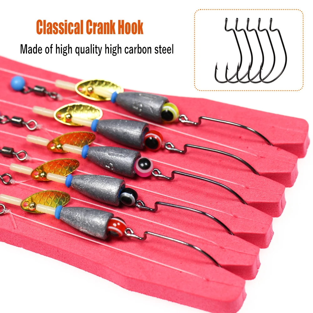 베이스 낚시를위한 5 개/몫 텍사스 리그 세트 캐롤라이나 리그 키트 낚시 태클 Fishhooks 잉어 낚시 헤어 리그 준비 Boilie 미끼