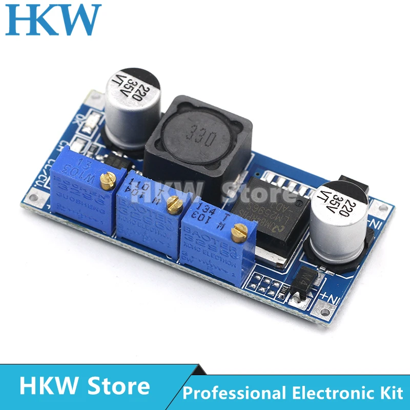 LM2596s DC-DC 스텝다운 전원 공급 장치 모듈 3A 조정 가능한 스텝다운 모듈 LM2596 전압 조정기 24V 12V 5V 3V