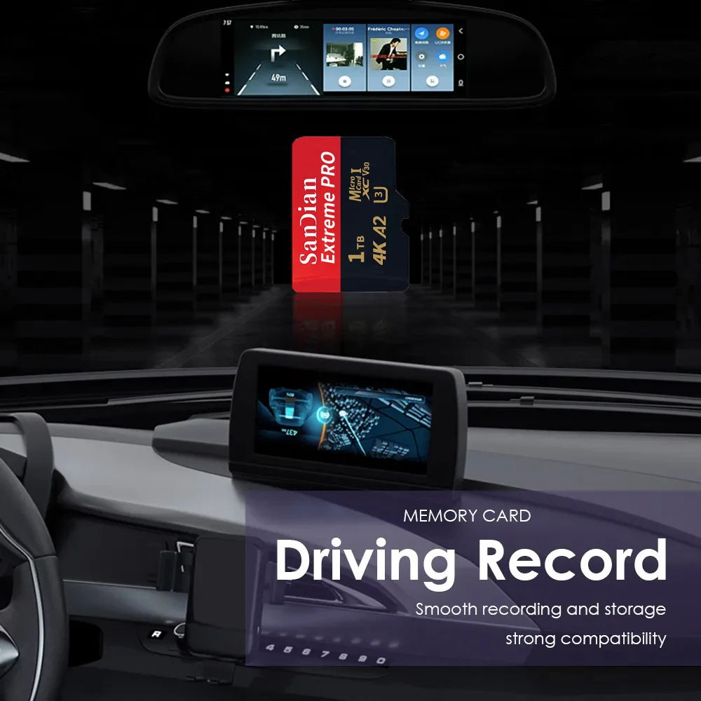 기존 마이크로 TF SD 카드 128GB 256GB 메모리 카드 Class10 U3 512GB 1TB 고속 미니 SD 카드 전화 카메라 자동차 DV SLR