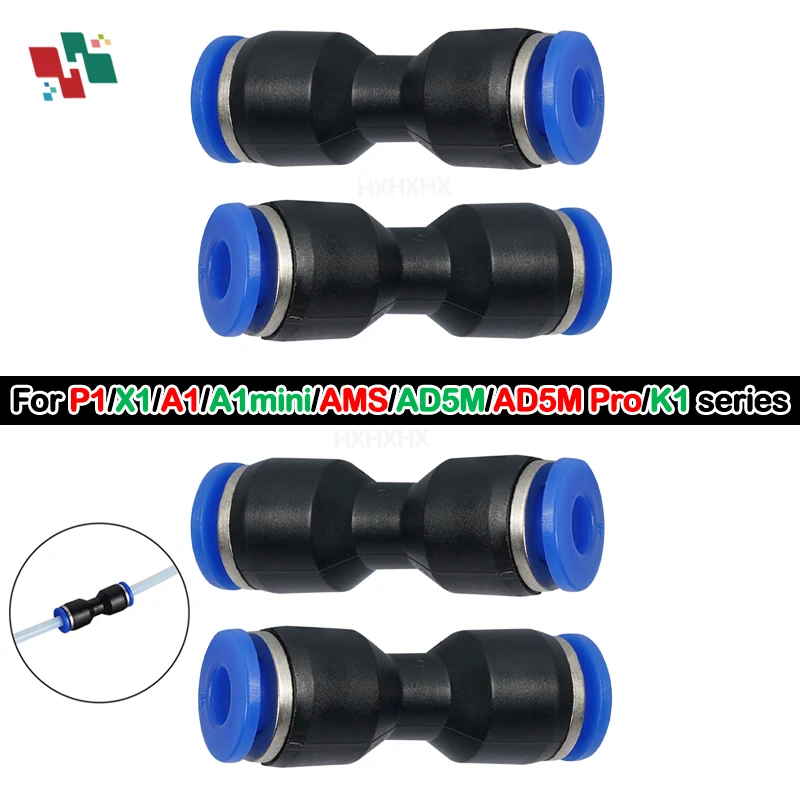 Bambu Lab X1C X1 P1P P1S 3D 프린터 PTFE 튜브 1.75mm 필라멘트 압출기 Bambulab AMS 공압 커넥터 용 공압 피팅 title=Bambu Lab X1C X1 P1P P1S 3D 프린터 PTFE 튜브 1.75mm 필라멘트 압출기 Bambulab AMS 공압 커넥터 용 공압 피팅