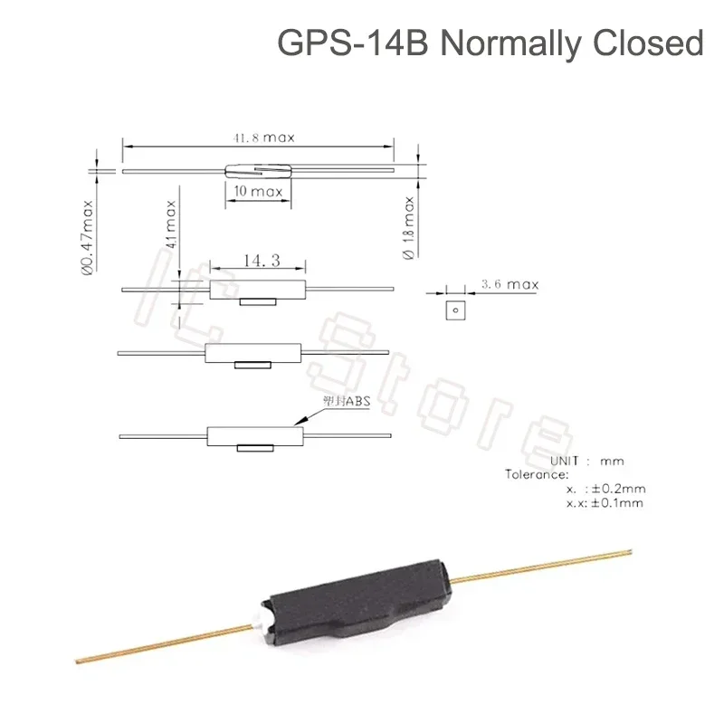 5/10PCS 리드 스위치 자기 스위치 센서 MKA07101 MKA10110 Y213 MMKA17101 GPS-11A GPS-14A GPS-14B NO NC 평상시 열림 닫힘