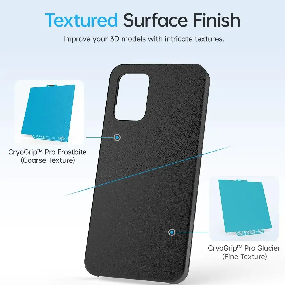 BIQU 팬더 빌드 플레이트 CryoGrip Pro 코팅 BambuLab Voron Kobra Adventurer 5M 3D 프린터 용 막힘 스프링 스틸 양면 없음