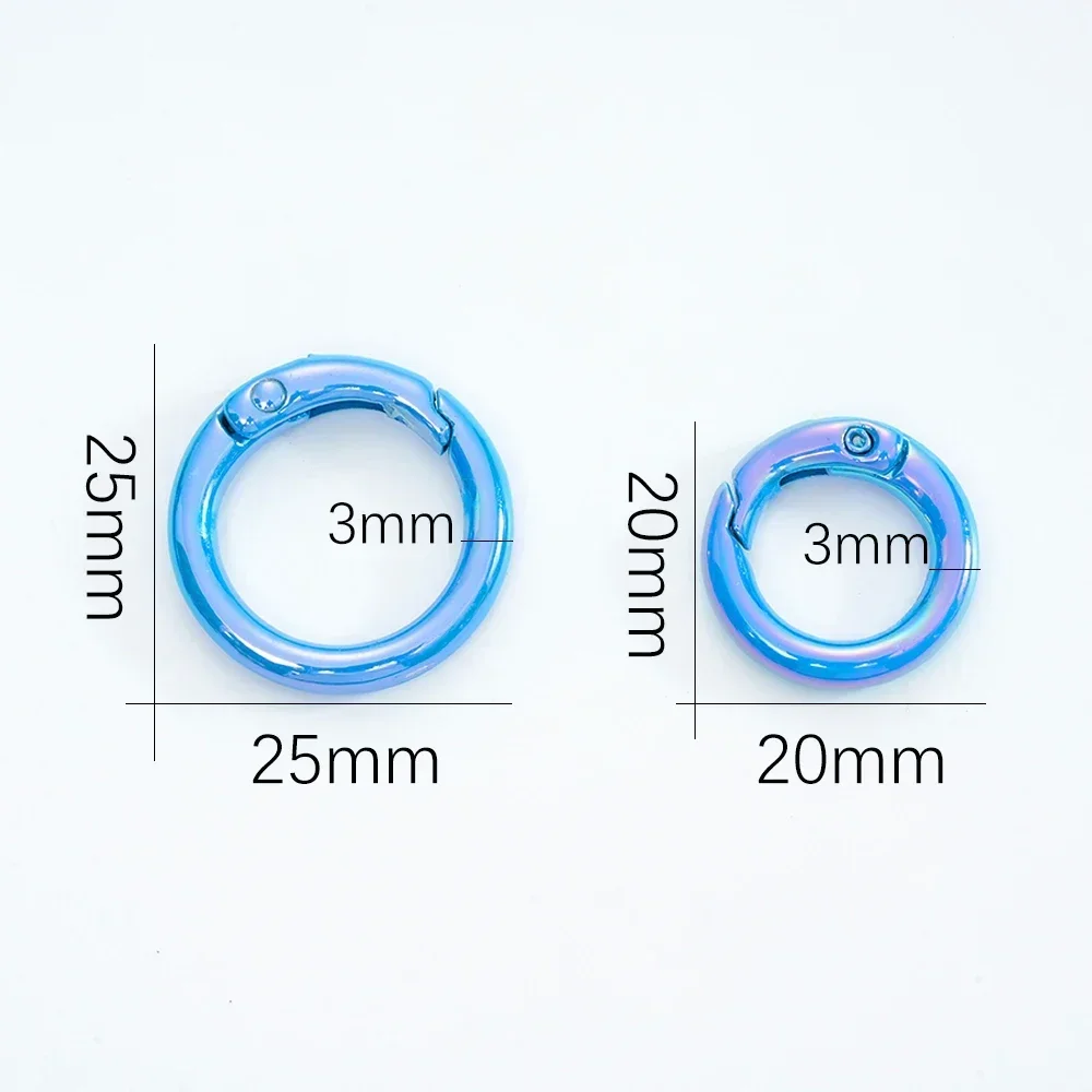 다채로운 라운드 랍스터 걸쇠 키 커넥터, DIY 키 체인, 휴대폰 체인, 키 체인, 만들기 액세서리, 5 개