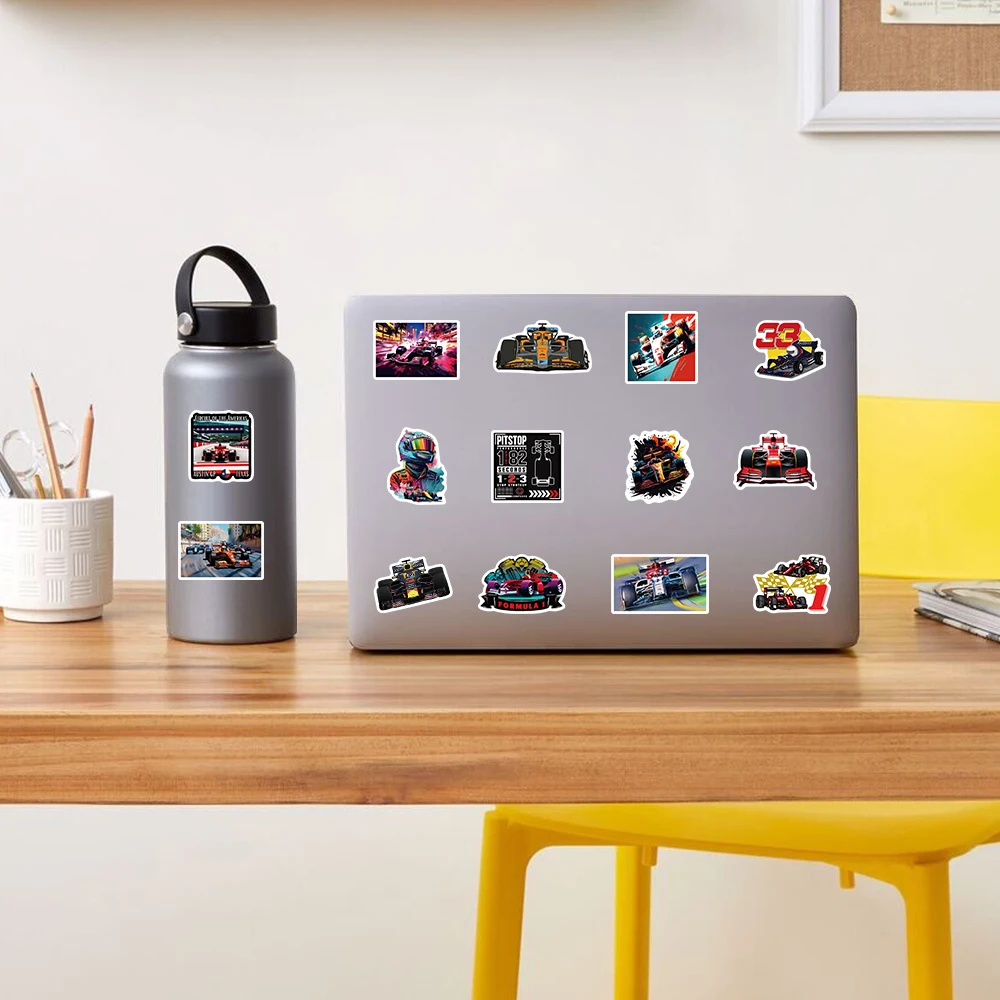 50pcs F1 포뮬러 원 멋진 속도 레이싱 스티커 장식 오토바이 자동차 노트북 자전거 케이스 가방 물 Bottl DIY 데칼