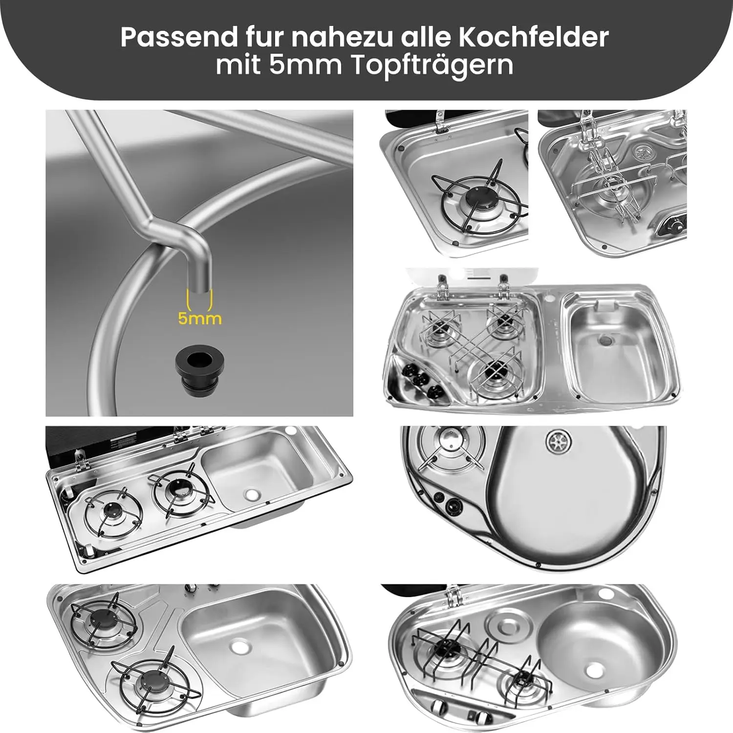 16개 Smev Dometic 그로밋 슬리브 팬 호브 지원 캠핑카 캐러밴 캠핑카 44990000122   밴 캠핑카 트레일러 액세서리