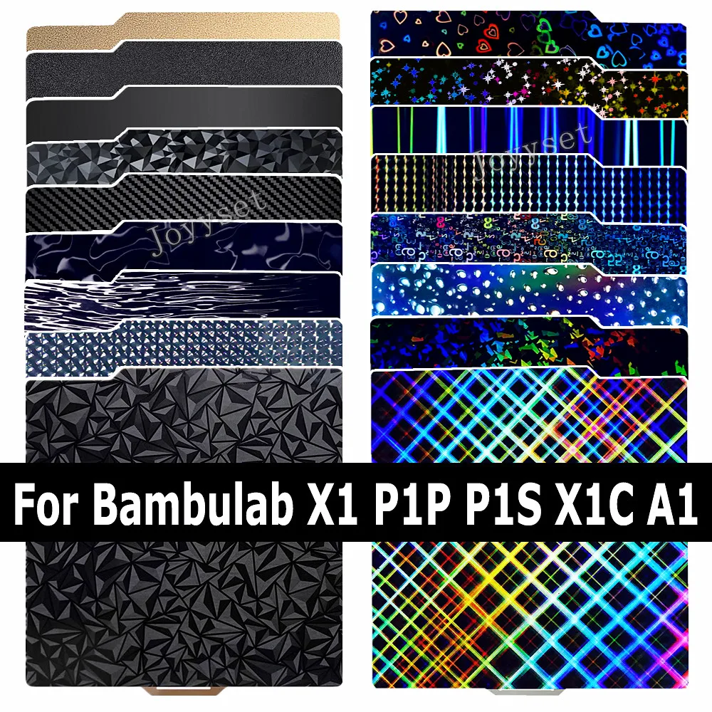 Bambu lab X1 카본 빌드 플레이트 A1 PEI 시트 대나무 Bambulab P1S P1P X1C 빌드 플레이트 용 질감 양면 PEO PET 침대 title=Bambu lab X1 카본 빌드 플레이트 A1 PEI 시트 대나무 Bambulab P1S P1P X1C 빌드 플레이트 용 질감 양면 PEO PET 침대 