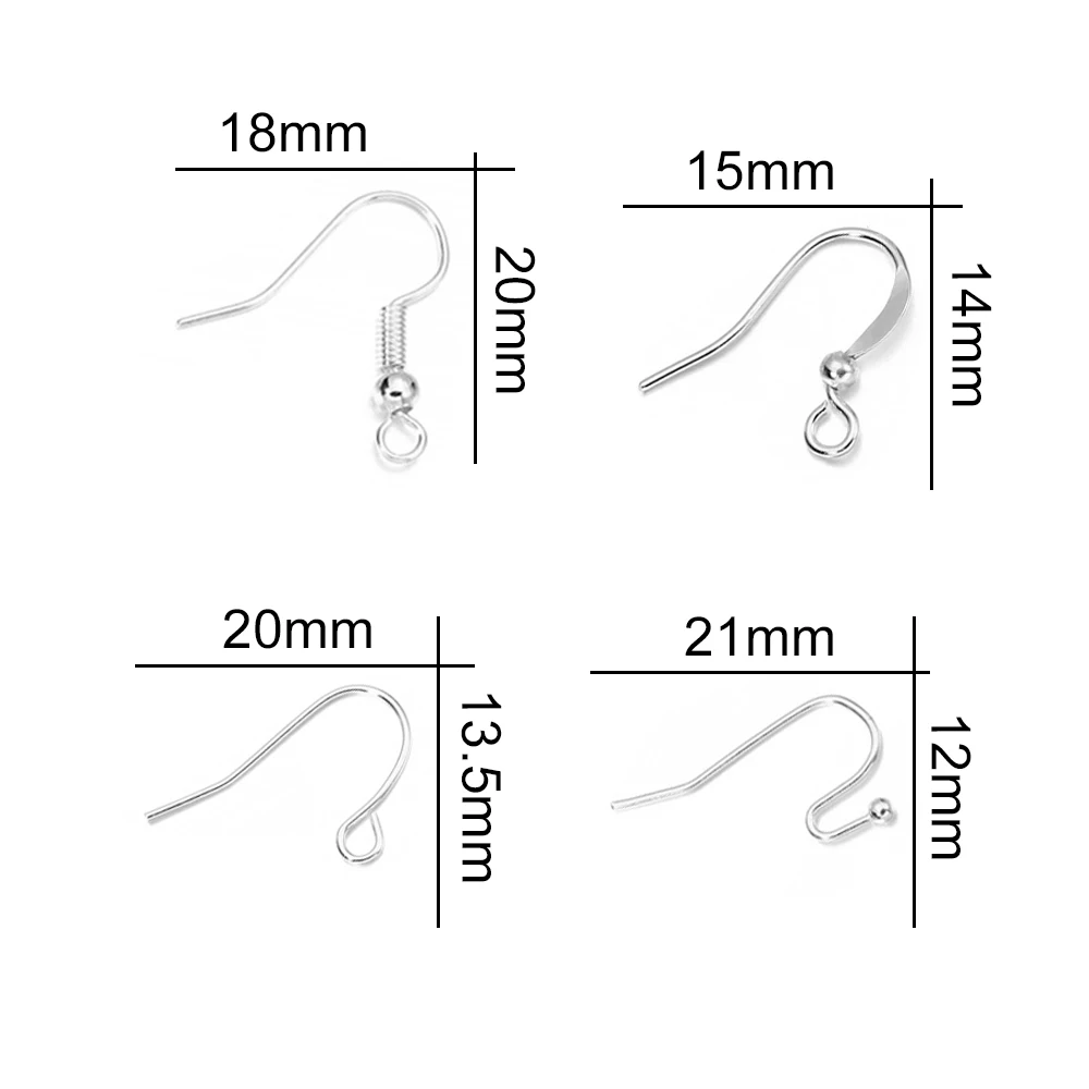 100 개/몫 20*17mm 10 색 철 구슬 매력 귀걸이 와이어 귀고리 귀걸이 걸쇠 결과 DIY 만들기 보석에 대 한 용품