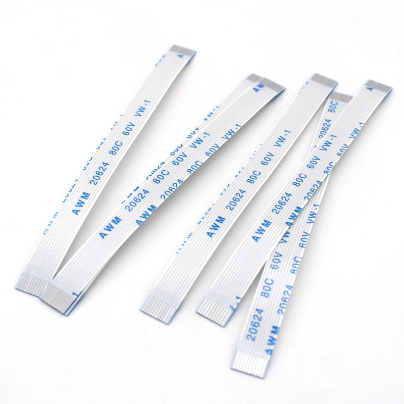 10PCS FPC FFC 리본 유연한 플랫 케이블 4/6/8/10/12/14/16/18/20/24/30/34/40/50/60P 핀 피치 0.5MM 1.0MM A 형 와이어 길이