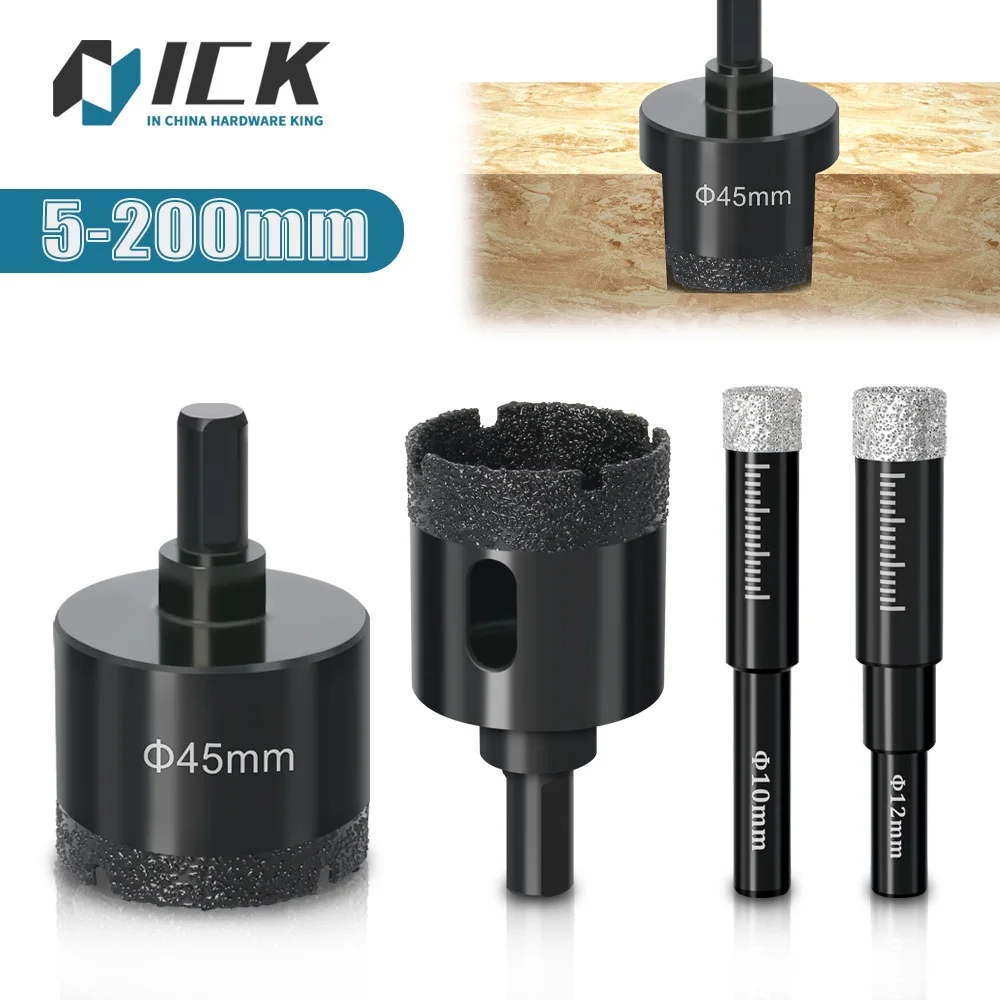 다이아몬드 Brazed 코어 드라이 드릴 비트 1Pc 5-200mm 도자기 타일 대리석 유리 화강암 구멍 컵 톱 커터 액세서리 절단 title=다이아몬드 Brazed 코어 드라이 드릴 비트 1Pc 5-200mm 도자기 타일 대리석 유리 화강암 구멍 컵 톱 커터 액세서리 절단