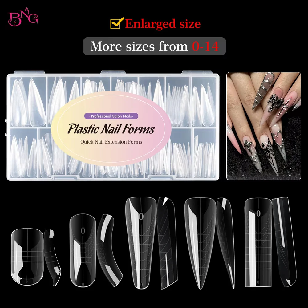 BNG 대형 75/150Pcs 폴리 확장 젤 용 듀얼 네일 폼 빌더 젤 솔리드 네일 젤 접착제 네일 아트 용 스틸레토 네일 몰드 title=BNG 대형 75/150Pcs 폴리 확장 젤 용 듀얼 네일 폼 빌더 젤 솔리드 네일 젤 접착제 네일 아트 용 스틸레토 네일 몰드