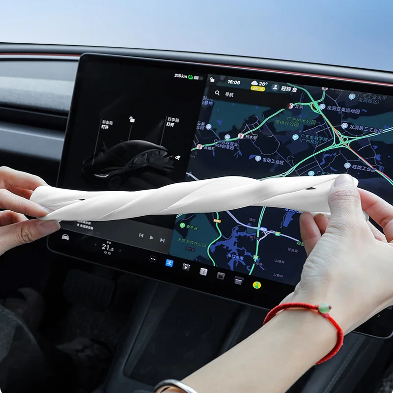 실리콘 스크린 프레임 보호 커버, 테슬라 모델 3 하이랜드 2024 모델 Y 주니퍼 디스플레이 2025 엣지 보호대 액세서리