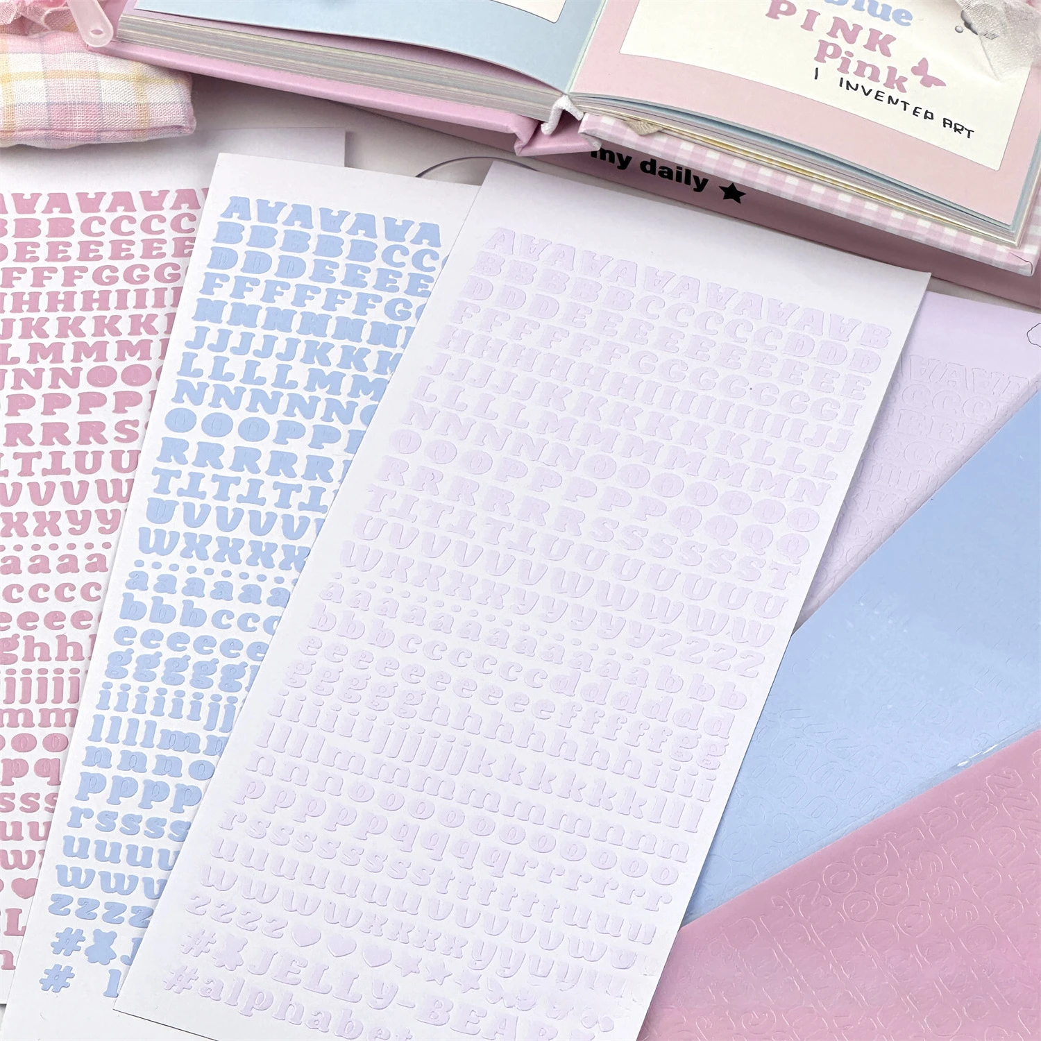 3Pcs 귀여운 컬러 알파벳 문자 스티커 앨범 일기 DIY Scrapbooking 저널 장식 재료 스티커
