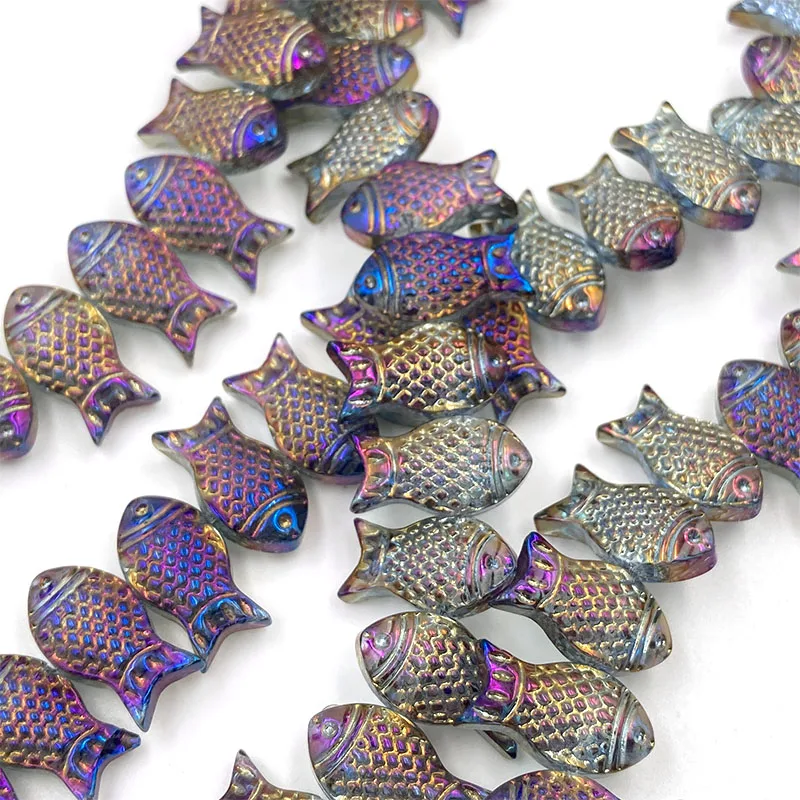 쥬얼리에 대 한 프리미엄 8x15mm 물고기 모양 크리스탈 유리 구슬 팔찌 귀걸이 머리핀 액세서리에 대 한 DIY 공예 구슬 만들기