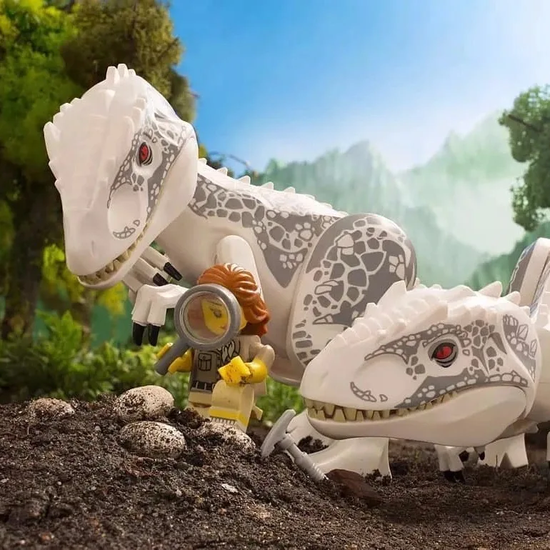 Velociraptor 트리케라톱스 Indominus T-Rex 모델 쥬라기 세계 공룡 어린이 소년 빌딩 블록 교육 완구 조립