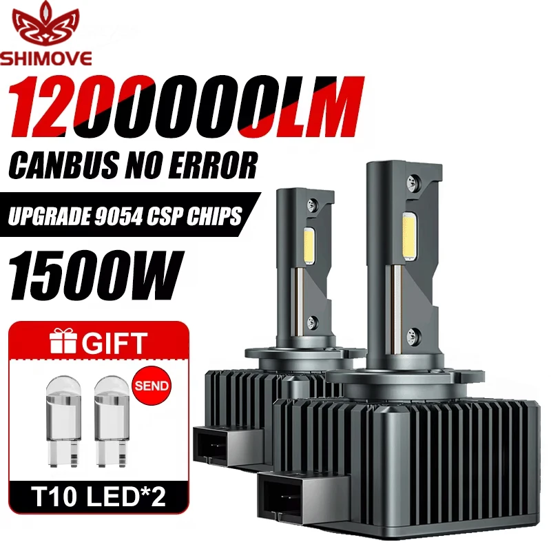 D1S D3S LED CANBUS 헤드라이트 전구 제논 D2S D4S D8S D1R D2R D3R 터보 1200000LM 자동차 라이트 초고휘도 CSP 칩 6000K 자동차 램프 title=D1S D3S LED CANBUS 헤드라이트 전구 제논 D2S D4S D8S D1R D2R D3R 터보 1200000LM 자동차 라이트 초고휘도 CSP 칩 6000K 자동차 램프 