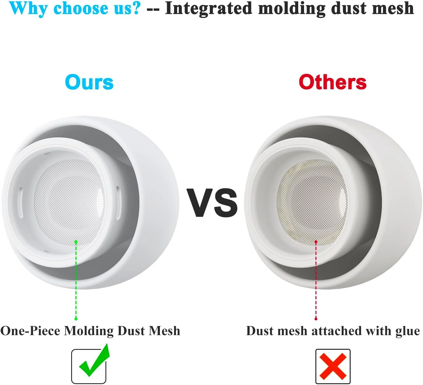 KUTOU 4쌍 액상 실리콘 이어팁 (에어팟 프로 1/2용) 소음 감소 패드 이어플러그 박스 포장 이어캡, 클리닝 펜 포함