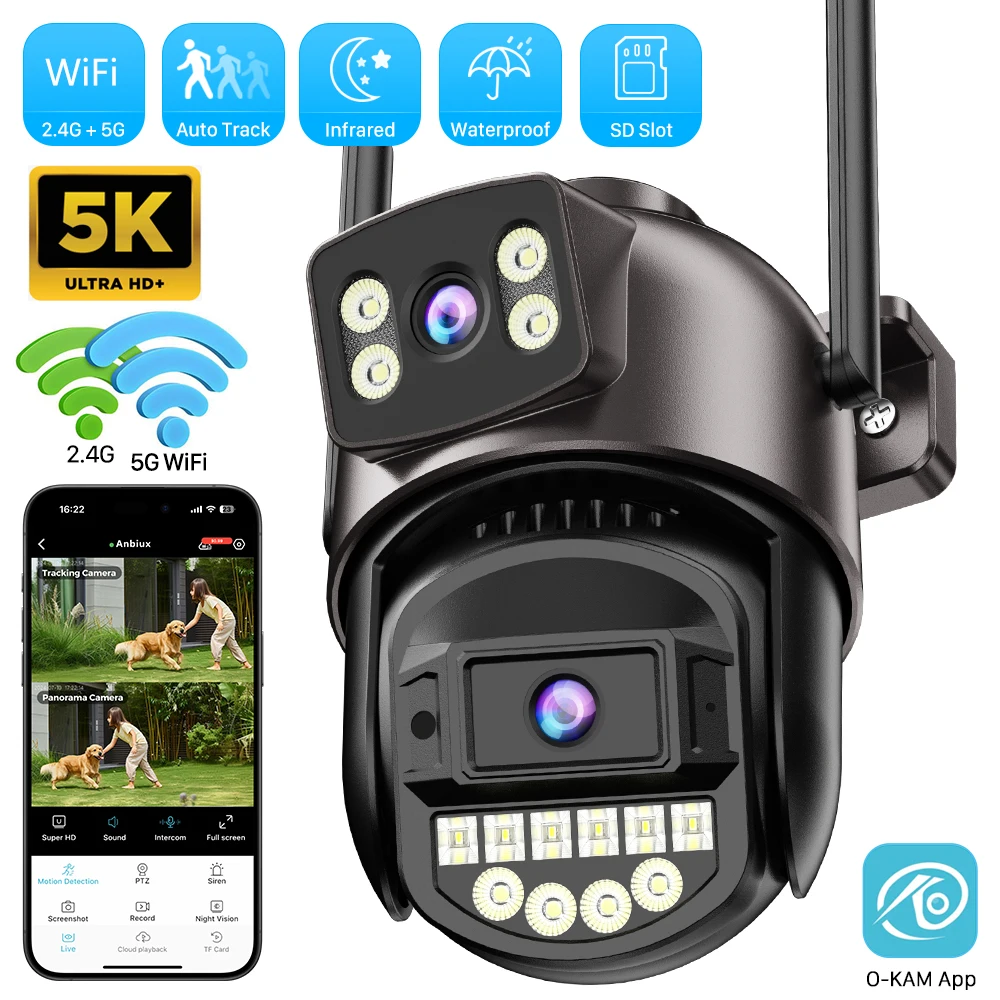 듀얼 스크린 8MP Ai 인간 감지 자동 추적 무선 야외 감시 카메라 O-KAM을 갖춘 10MP 5K 듀얼 렌즈 PTZ IP 카메라 title=듀얼 스크린 8MP Ai 인간 감지 자동 추적 무선 야외 감시 카메라 O-KAM을 갖춘 10MP 5K 듀얼 렌즈 PTZ IP 카메라