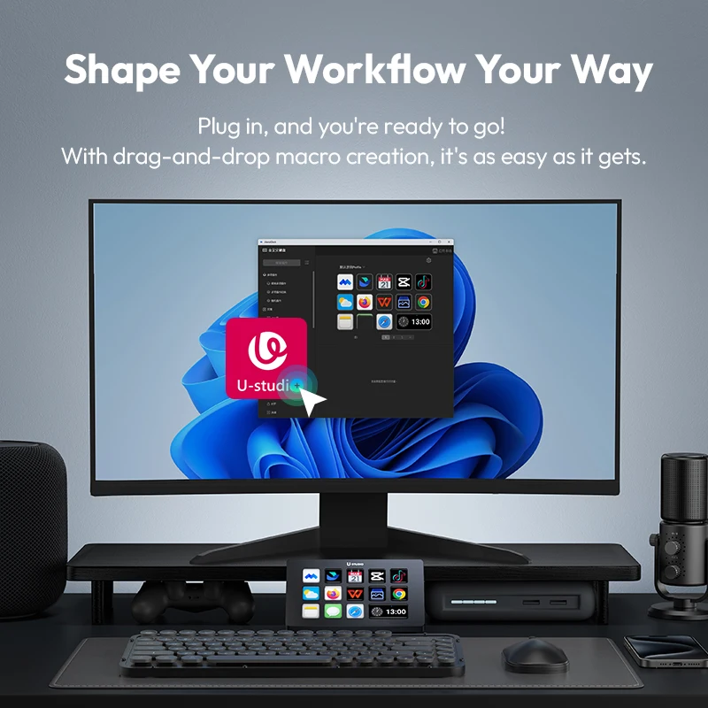 게임/사무실/생방송/콘텐츠 제작을 위한 Ulanzi D200 제작 콘솔 및 스튜디오 컨트롤러 Youtube Tiktok