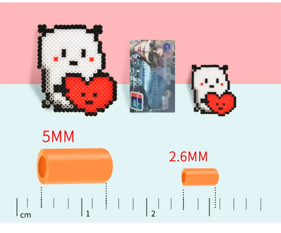 크리 에이 티브 Perler 비즈 24/72 색상 Perler 장난감 키트 2.6mm 하마 비즈 3D 퍼즐 DIY 장난감 키즈 크리 에이 티브 수제 공예 장난감 선물