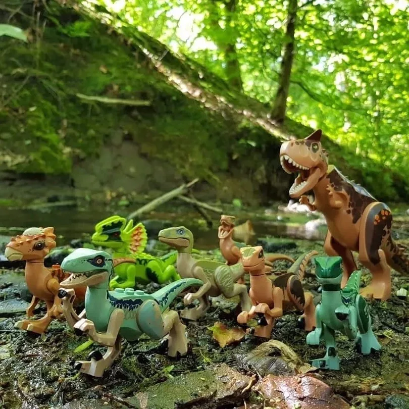 Velociraptor 트리케라톱스 Indominus T-Rex 모델 쥬라기 세계 공룡 어린이 소년 빌딩 블록 교육 완구 조립