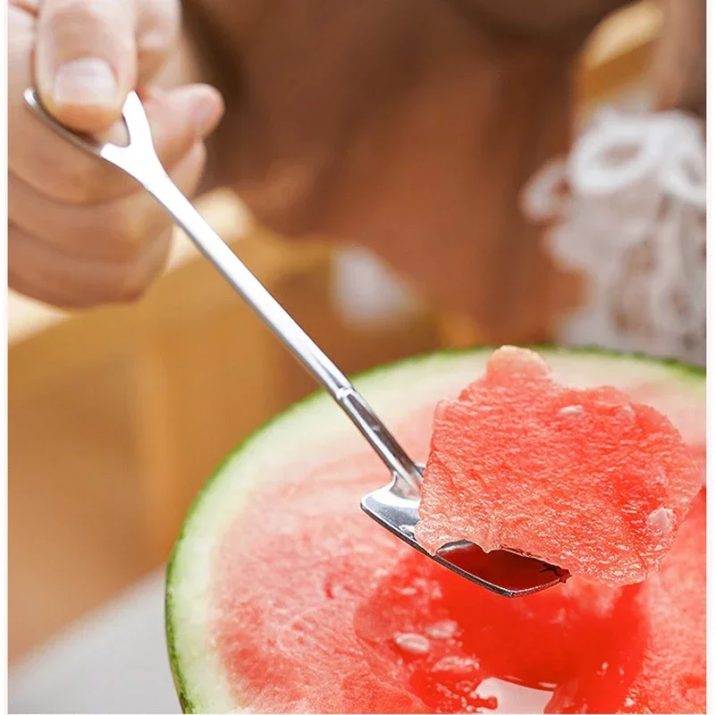 아이스크림 스테인리스 스틸 디저트 스쿱 식기 커트레이 세트, 크리에이티브 티스푼, 커피 스푼 삽 스푼, 1 개, 2 개, 4 개