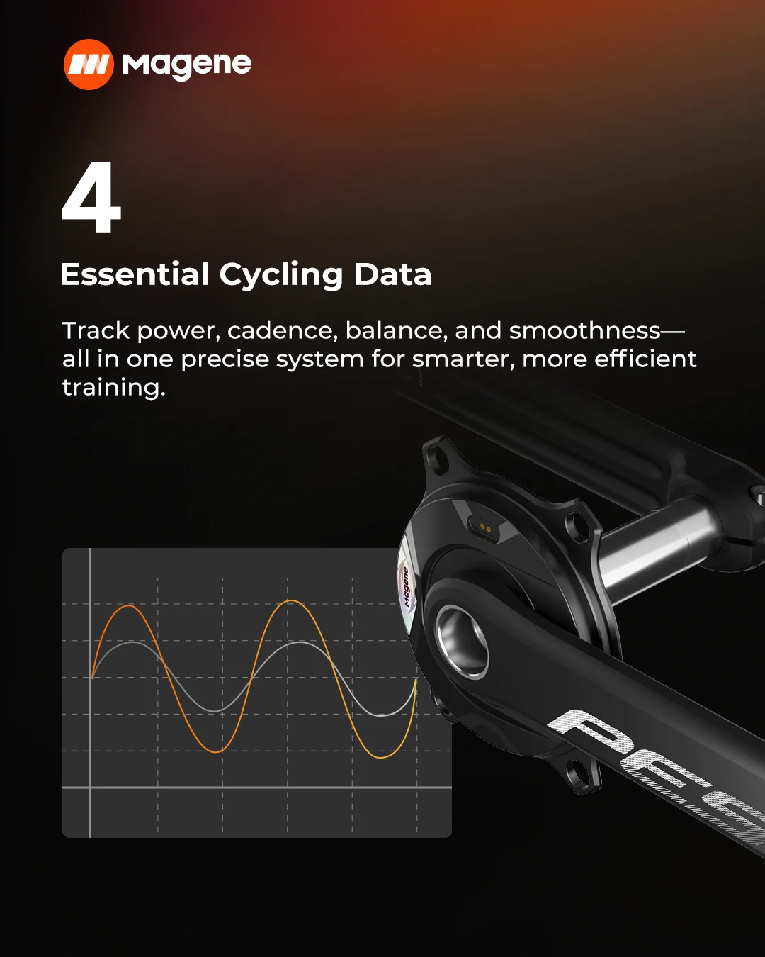 Magene PES 크랭크 P515 파워 미터 4 볼트 110BCD 24mm 케이던스 페달 밸런스 Shimano Sram 용 Ant 스틸 스핀들 크랭크 셋 체인 링