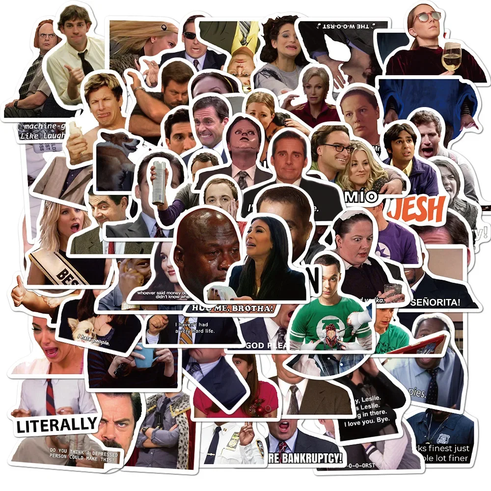 10/30/50/100Pcs 재미 있은 클래식 TV 쇼 Meme 스티커 DIY 스크랩북 노트북 고정 기타 가방 자동차 데칼 스티커 장난감