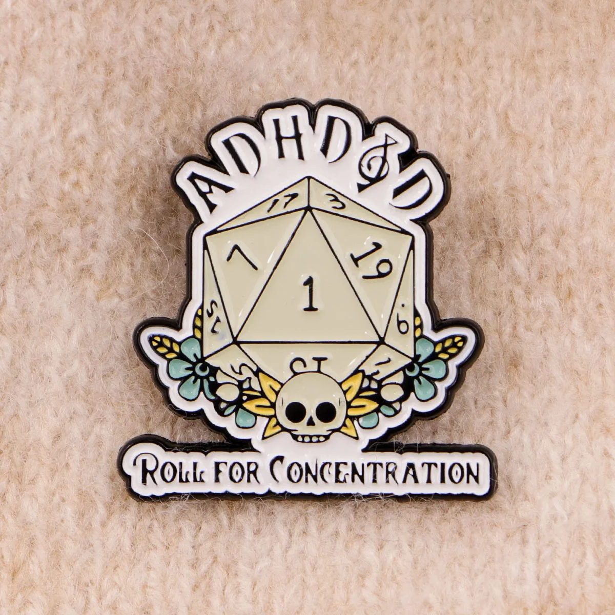 ADHD 인식 에나멜 핀 유머 브로치 소나무 옷깃 핀 배지 배낭 의류 액세서리 게임 쥬얼리 친구 선물