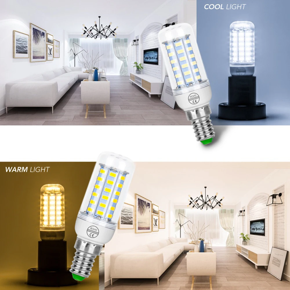 슈퍼 브라이트 LED 옥수수 전구, 7W-15W, E27, E14, B22, G9, GU10 나사, 24, 36, 48, 56, 69/72 LED 칩, 화이트 램프, 220V 앰플