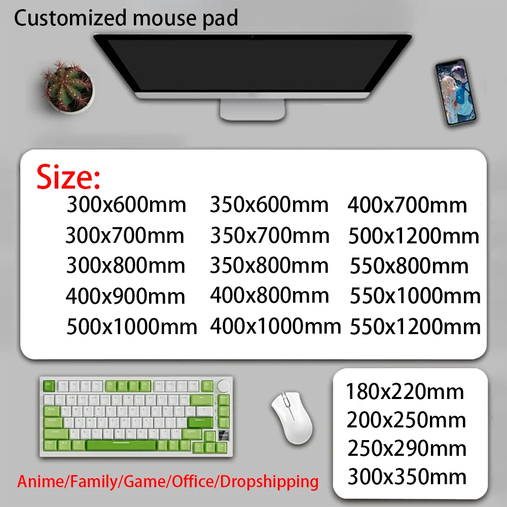 맞춤형 마우스 패드 드롭쉬핑 대형 플레이매트 게임용 맞춤형 매트 XXL DIY 게이머 사무실 마우스패드 OEM 로고 대량 할인 데스크 매트 title=맞춤형 마우스 패드 드롭쉬핑 대형 플레이매트 게임용 맞춤형 매트 XXL DIY 게이머 사무실 마우스패드 OEM 로고 대량 할인 데스크 매트 