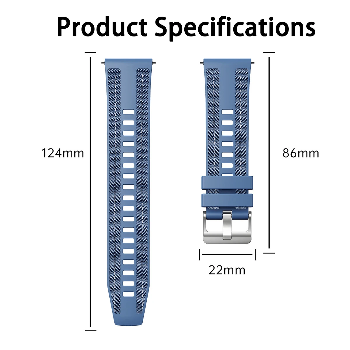 HUAWEI WATCH GT 5 4 46mm/Watch 4 5 Pro GT 3 2 Pro 46mm 복합 실리콘 밴드 팔찌용 공식 22mm 나일론 스트랩