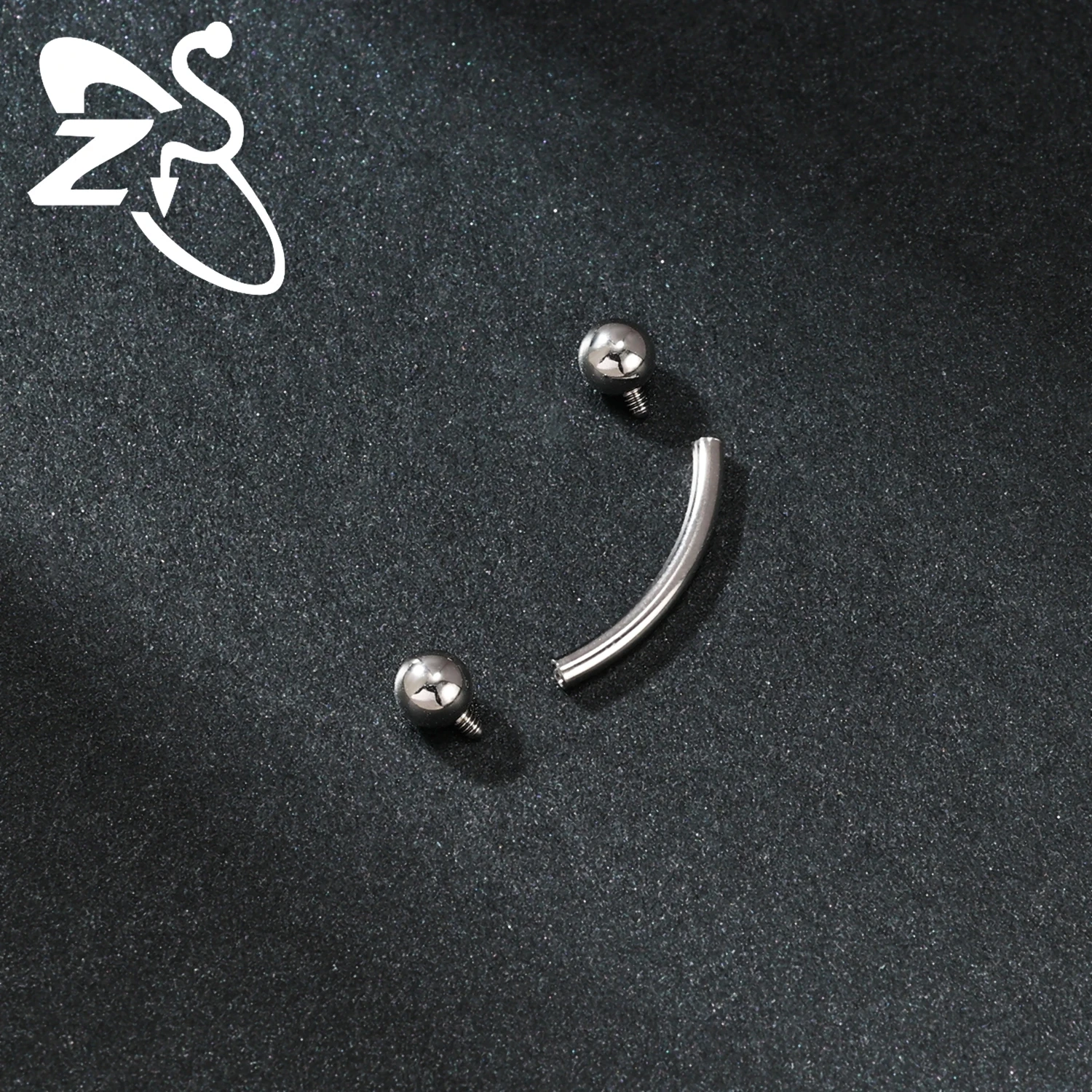 ZS 1PC 내부 스레드 14/16/18G 스테인레스 스틸 배꼽 링 6MM-14MM 곡선 배꼽 링 헬릭스 연골 피어싱 쥬얼리