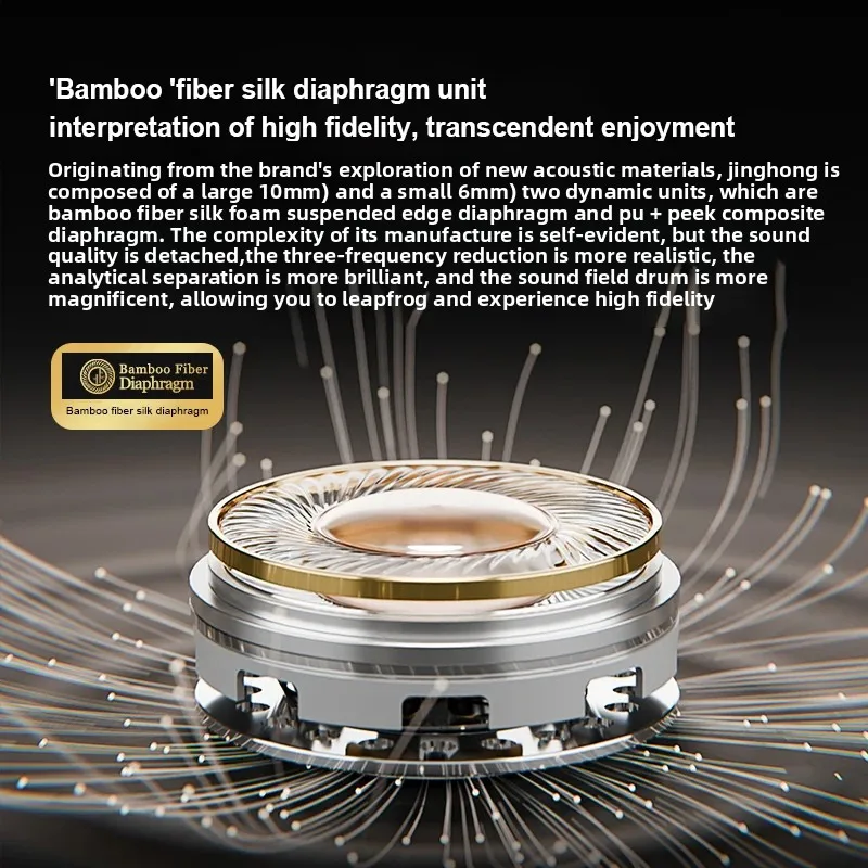주린니아오 징홍 Z3 2025 인이어 하이파이 이어폰 듀얼 다이나믹 드라이버 고음질 메탈 음악 모니터 맞춤형