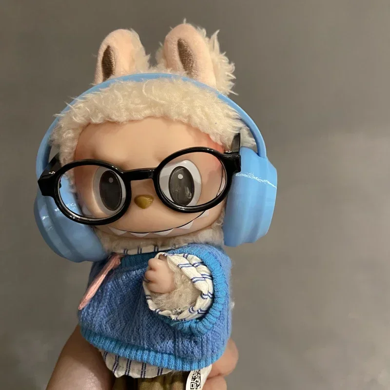 Labubu 액세서리: 17cm Labubu 패션 이어폰 액세서리 10cm 면 인형 이어폰 마카롱 컬러 인형 이어폰