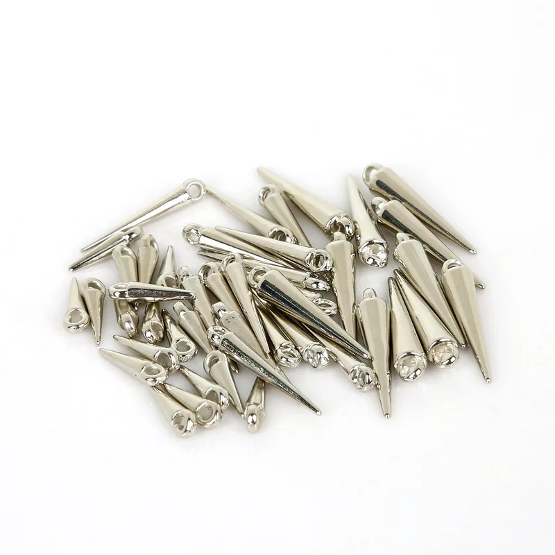 100-200 개/몫 로듐/골드 컬러 CCB 플라스틱 콘 모양 비즈 팔찌 목걸이에 대 한 매력 펜 던 트 DIY 쥬얼리 결과