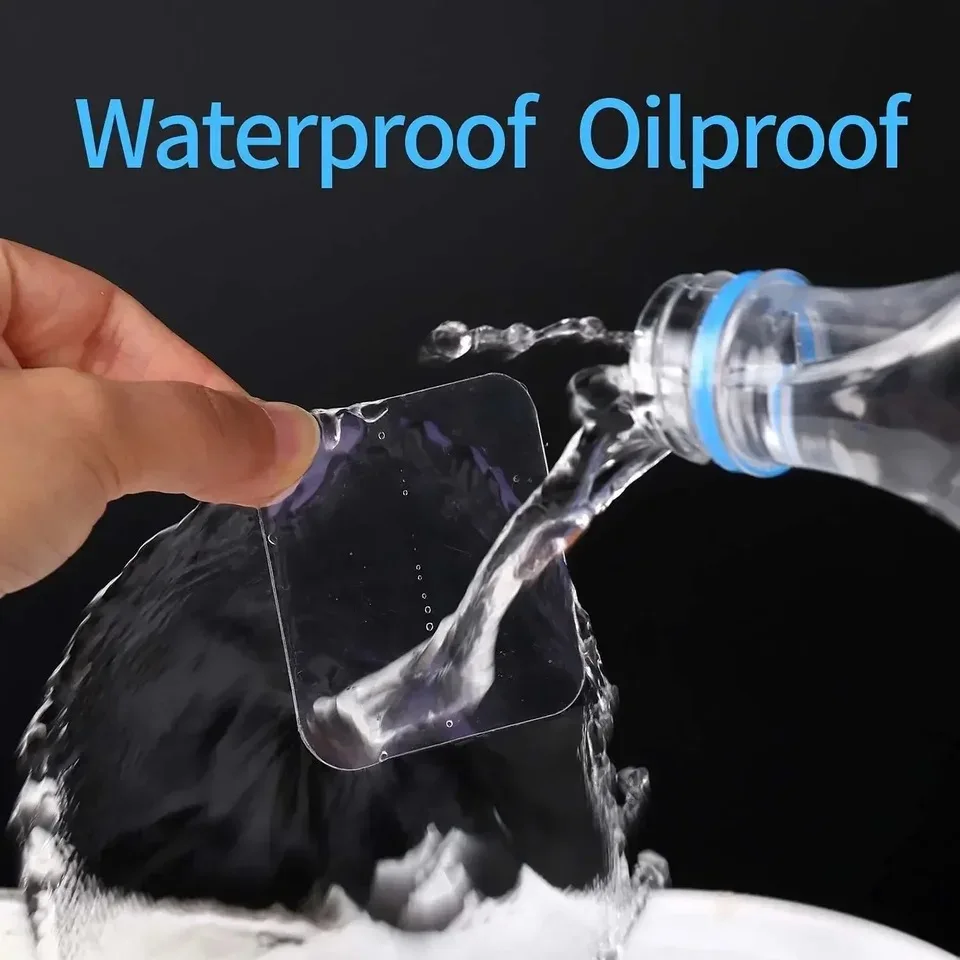 흔적 없음 양면 접착 테이프 투명 나노 테이프 방수 벽 스티커 재사용 가능한 가정용 제품 접착제