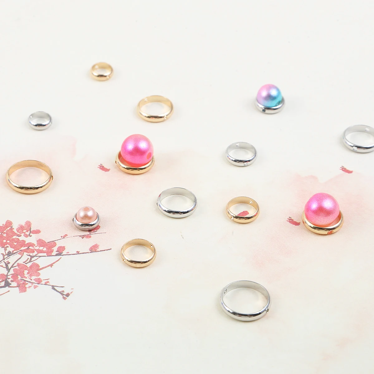 구리 스페이서 비즈 점프 링 커넥터, 귀걸이용 금속 루즈 비즈, 쥬얼리 제작 액세서리 용품, 10 개