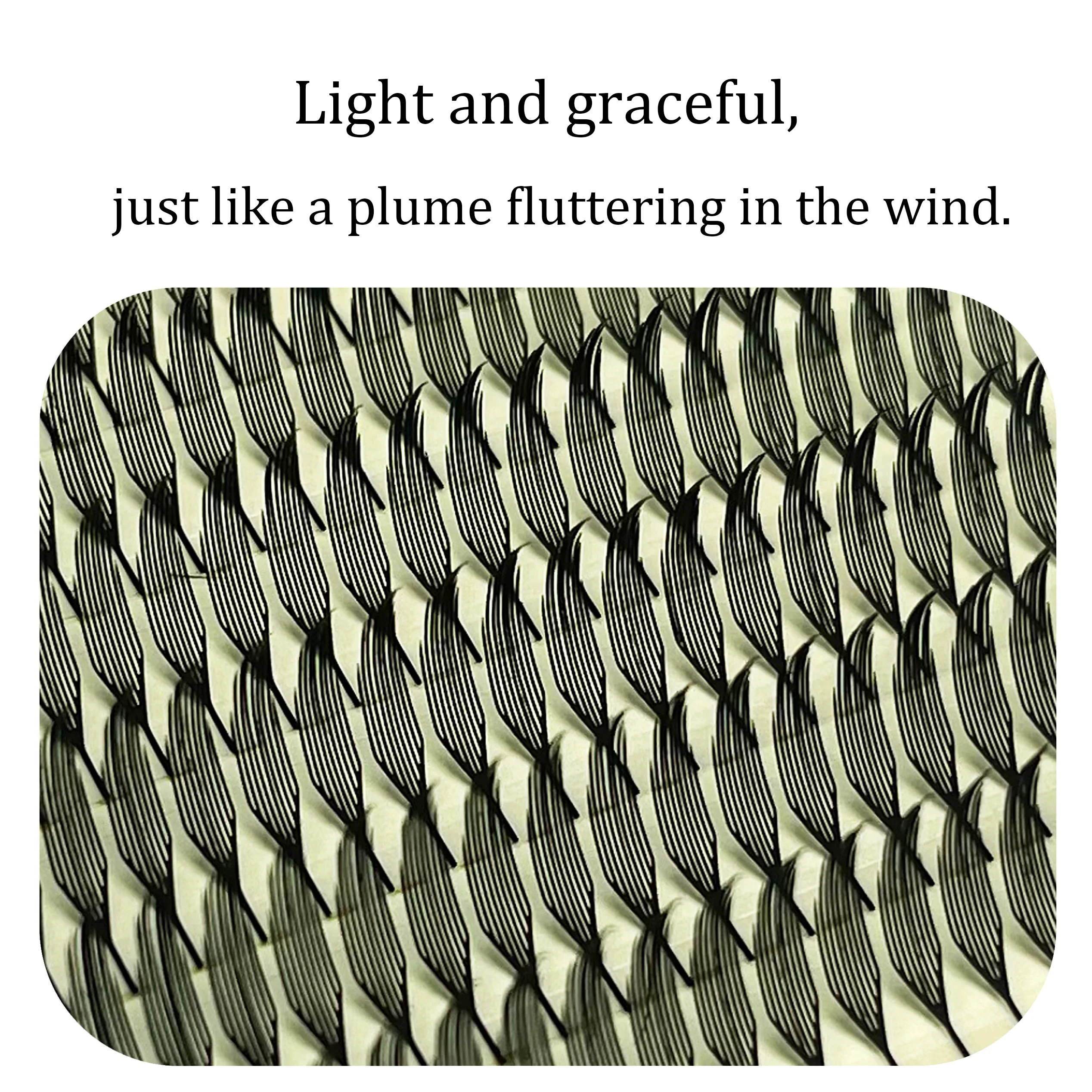 Anime Spire 속눈썹 연장 깃털 모양 C/D 컬 미리 만들어진 팬 타워 속눈썹 부드럽고 가벼운 만화 효과 거짓 속눈썹 메이크업