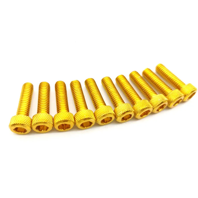 10PCS 오토바이 나사 다채로운 데칼 M6 나사 모토 부품 범용 오토바이 나사 6MM 장식 스쿠터 액세서리 레드 블루