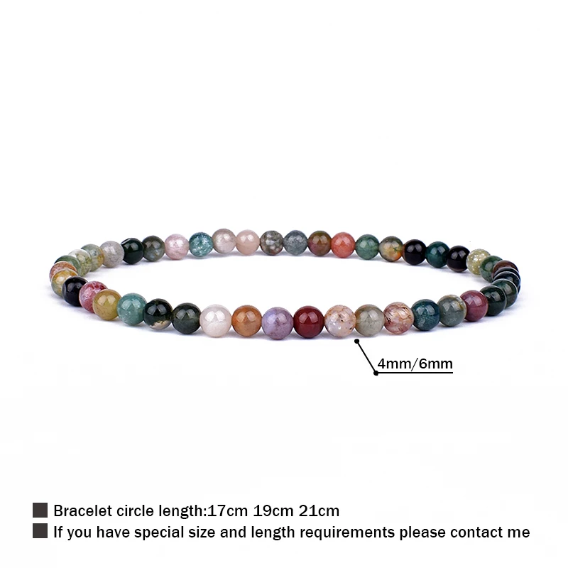 4mm 6mm 미니 에너지 매력 팔찌 천연 돌 비즈 요가 치유 팔찌 쥬얼리 여성 남성 최고의 친구 선물 Dropshipping