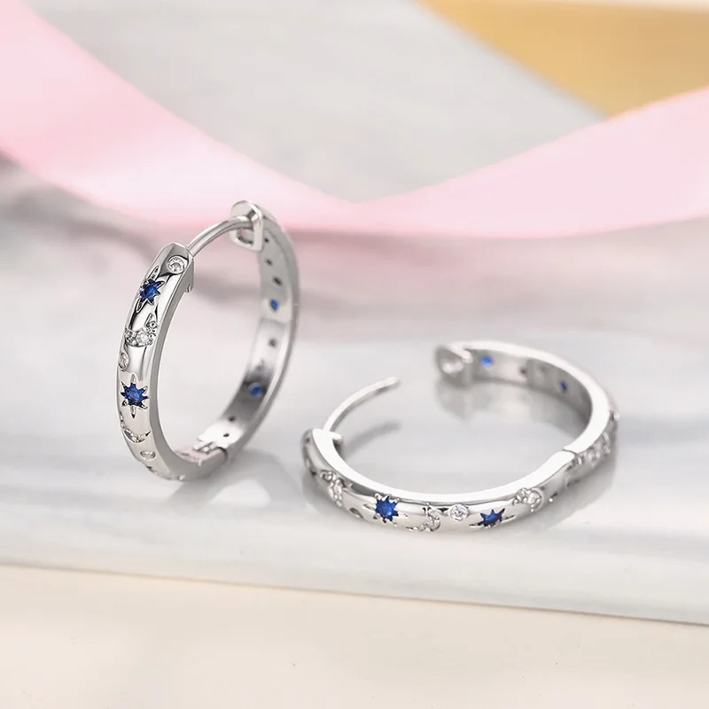 여성을위한 패션 실버 컬러 금속 조각 태양과 달 후프 귀걸이 파티 약혼 웨딩 귀걸이 쥬얼리