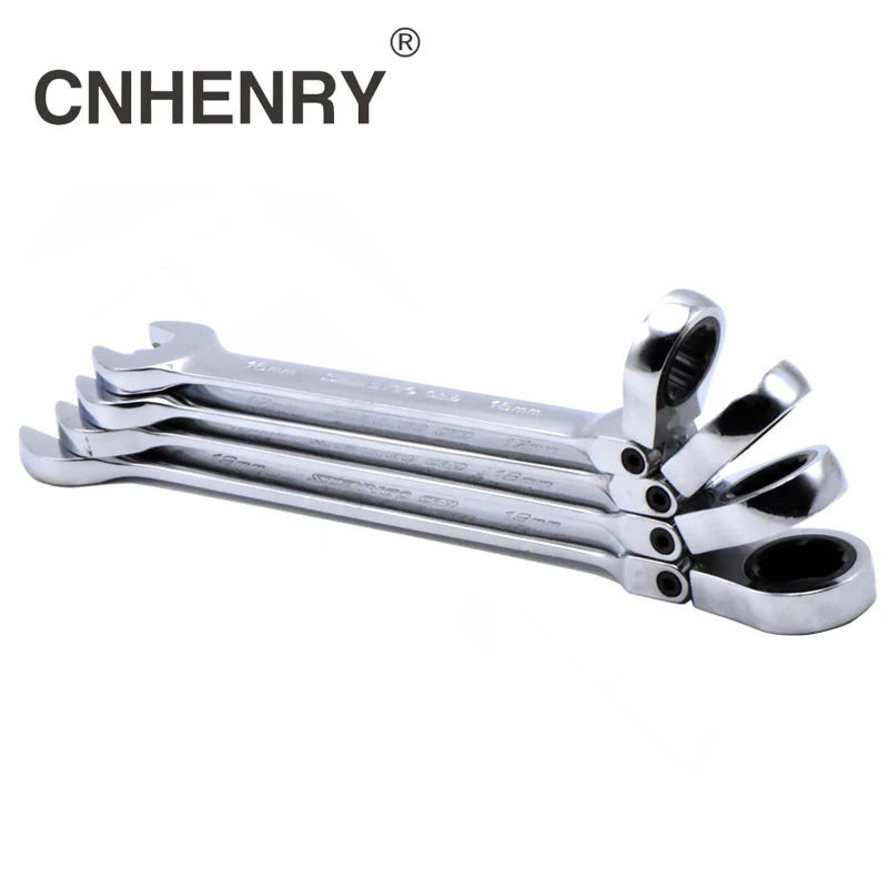 원피스 8-25mm 유연한 가역 헤드 조합 래칫 렌치 범용 키 렌치 자동 수리를위한 자동차 도구