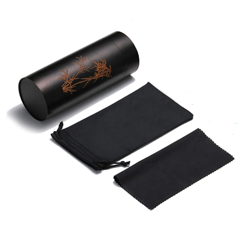 GM 천연 대나무 나무 선글라스 수제 편광 안경 거울 코팅 렌즈 안경 선물 상자