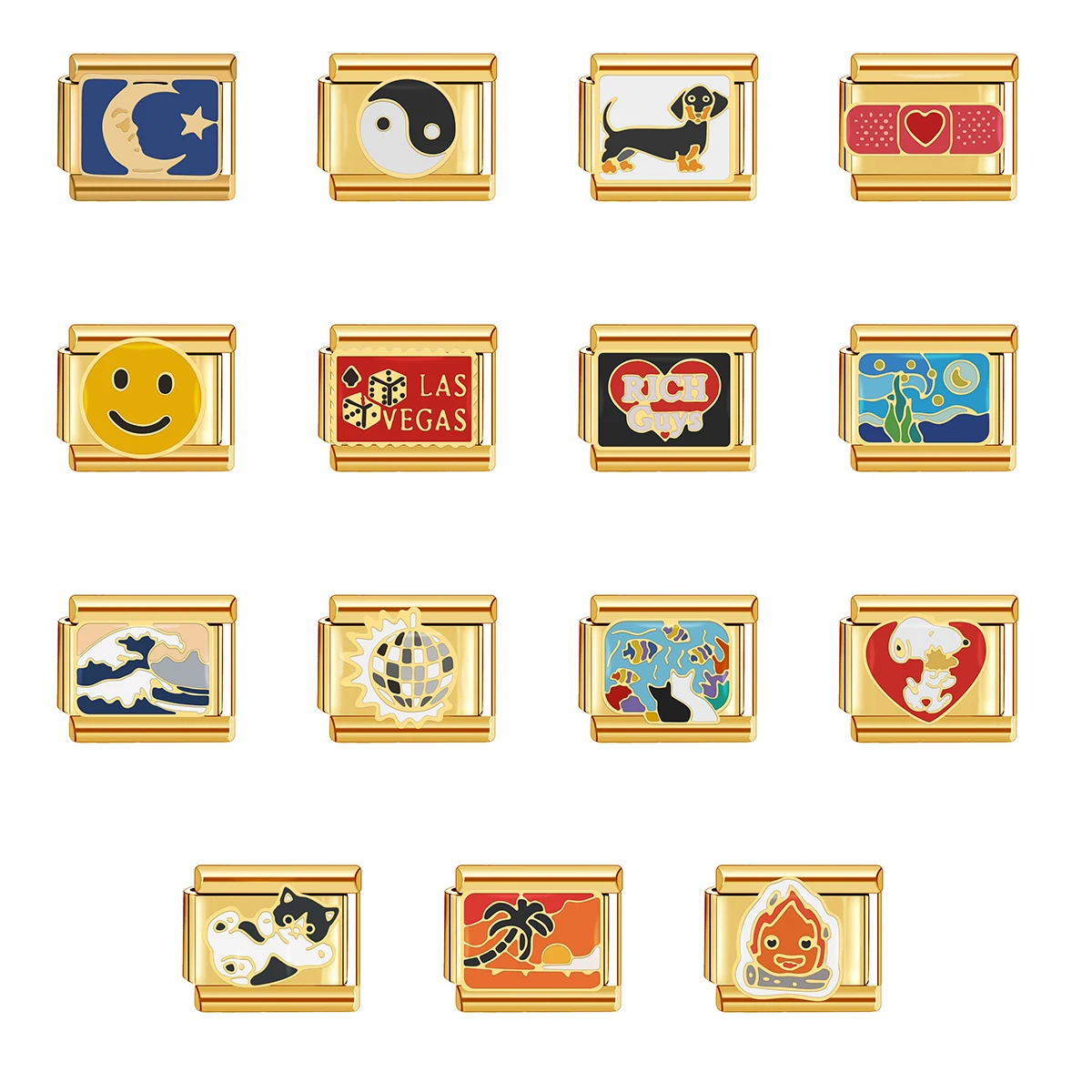 이탈리아 참 매장 이탈리아 참 팔찌 9mm Diy 골드 컬러 부자, 바다 및 해변용 title=이탈리아 참 매장 이탈리아 참 팔찌 9mm Diy 골드 컬러 부자, 바다 및 해변용 