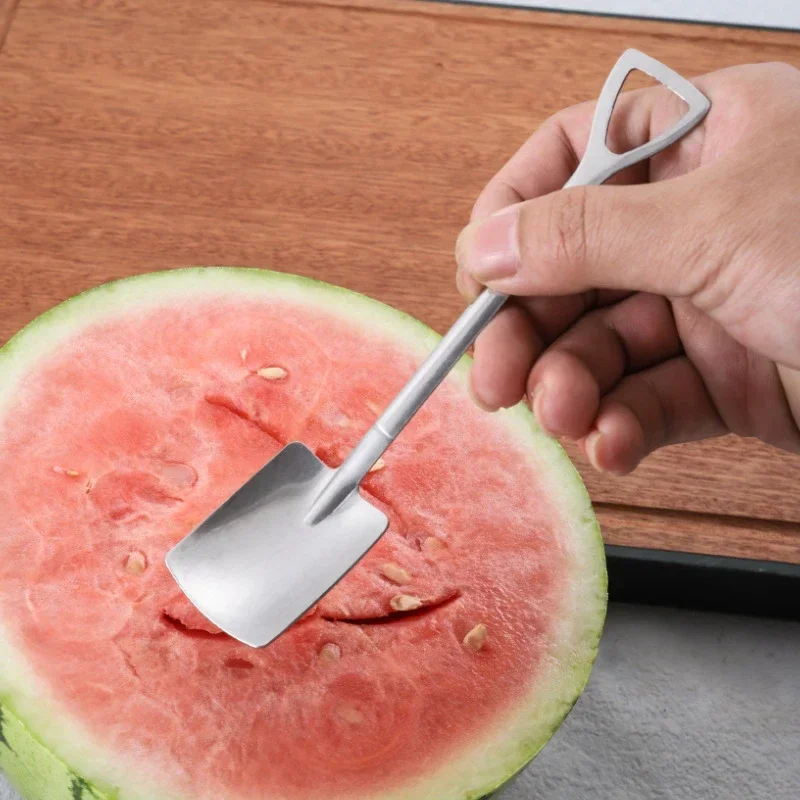 아이스크림 스테인리스 스틸 디저트 스쿱 식기 커트레이 세트, 크리에이티브 티스푼, 커피 스푼 삽 스푼, 1 개, 2 개, 4 개