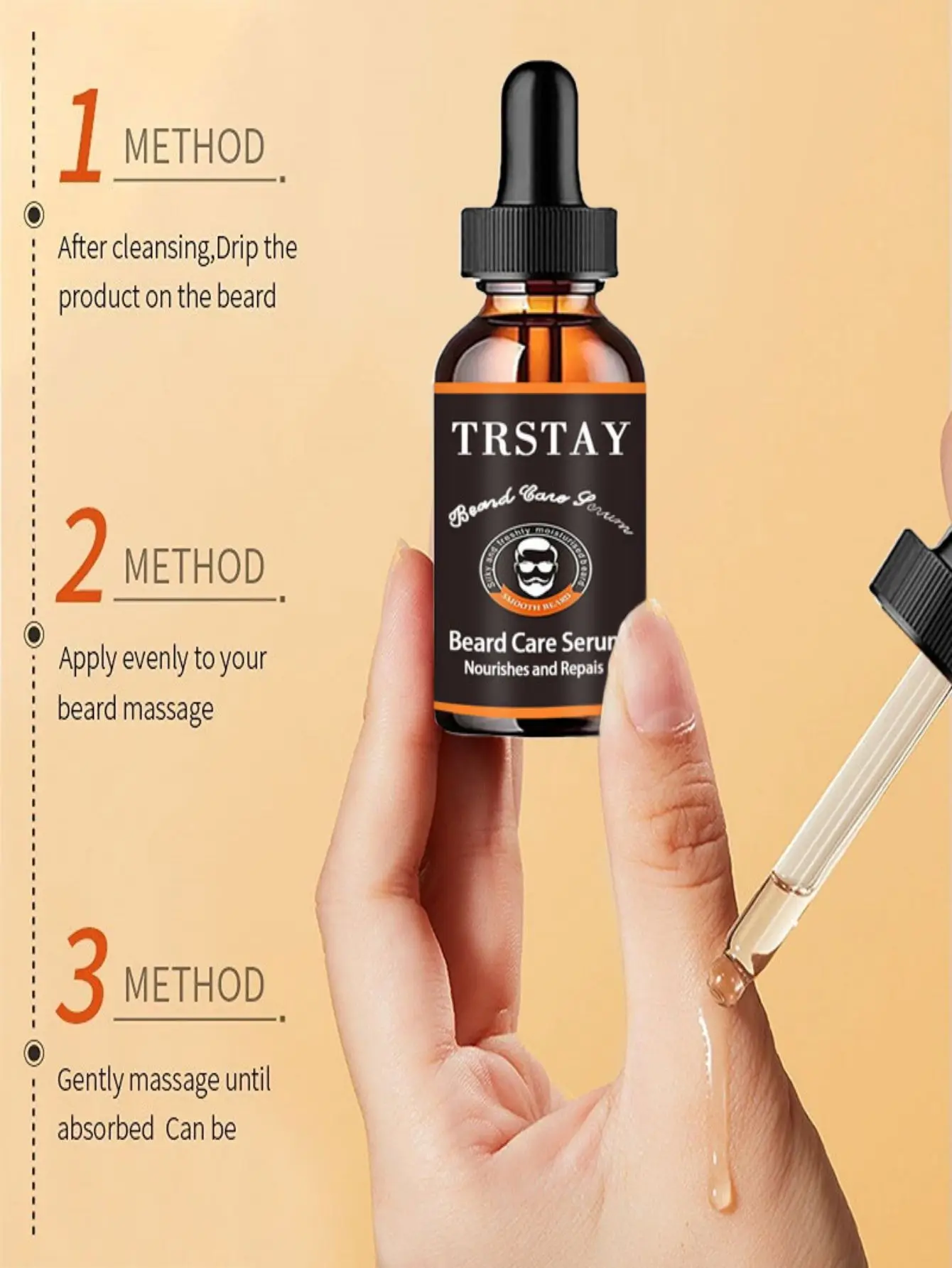 남성용 강력한 수염 성장 오일 모발 성장 에센셜 오일 에센스 안티 탈모증 더 많은 전체 탈모 제품