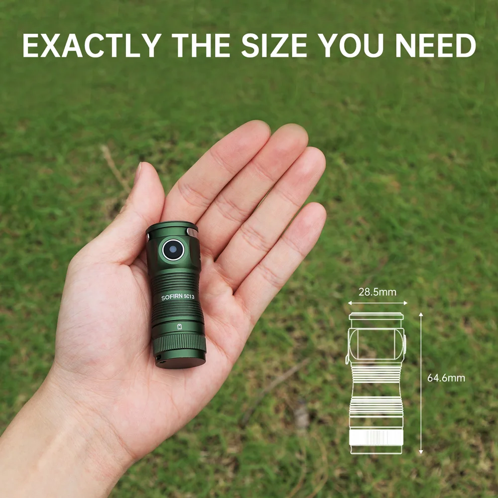 Sofirn SC13 SST40 6000K LED 1300lm 미니 전술 18350 손전등 519A 5000K 키 체인 비상 토치 강력한 램프