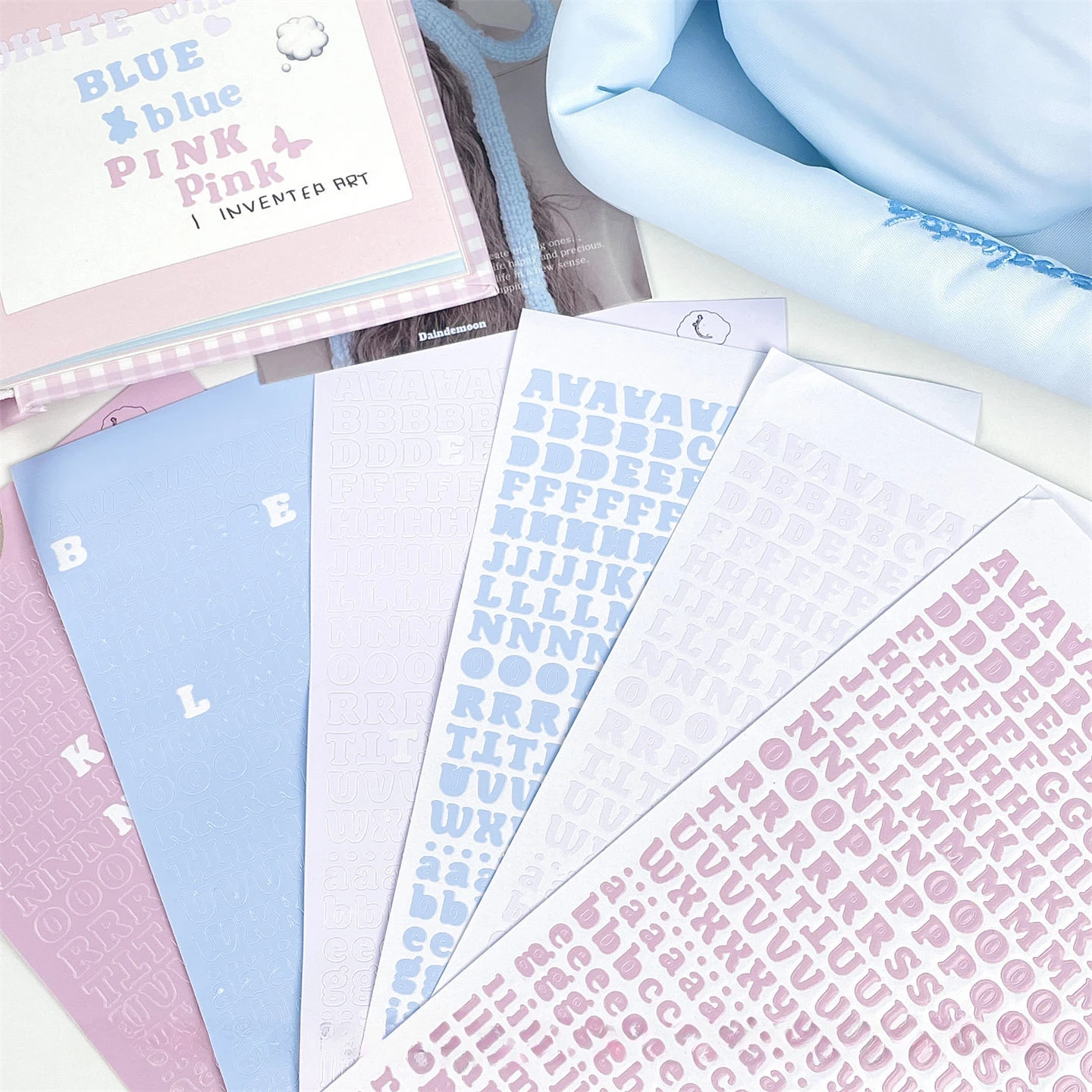 3Pcs 귀여운 컬러 알파벳 문자 스티커 앨범 일기 DIY Scrapbooking 저널 장식 재료 스티커