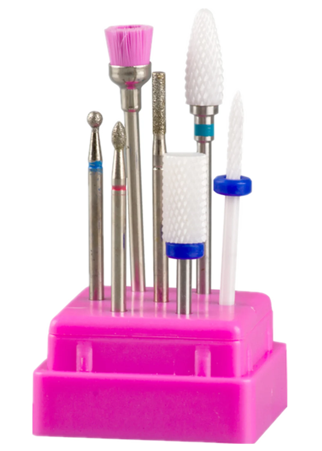 7pcs 네일 아트 텅스텐 강철 밀링 커터 세트 세라믹 네일 드릴 비트 전기 드릴 네일 기계 페디큐어 도구 액세서리